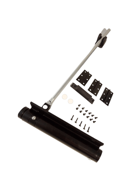 KIT CIERRAPUERTAS MOSQUITERO ALUMINIO NEGRO