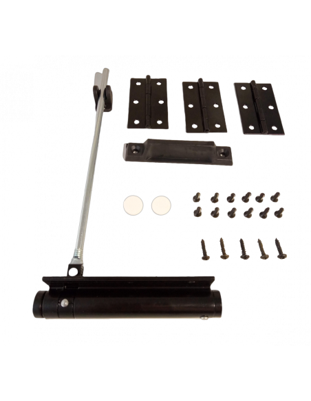 KIT CIERRAPUERTAS MOSQUITERO ALUMINIO NEGRO